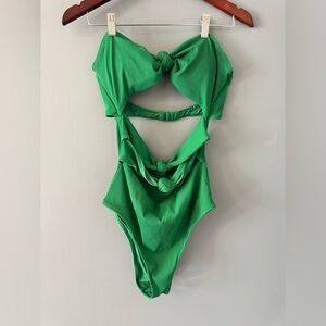 Aerie Vibrant Green One-Piece Swimsuit Size L